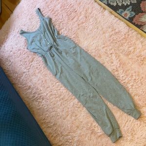 One piece lounge suit.